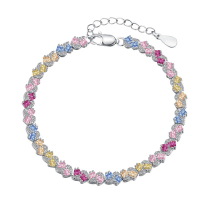 [AuraEcho]Ornate Colorful Flower Shape Party Bracelet