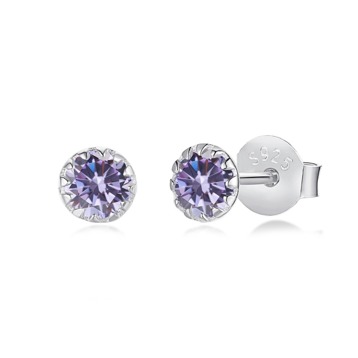 [AuraEcho]Sparkling Colorful Round Shape Earrings