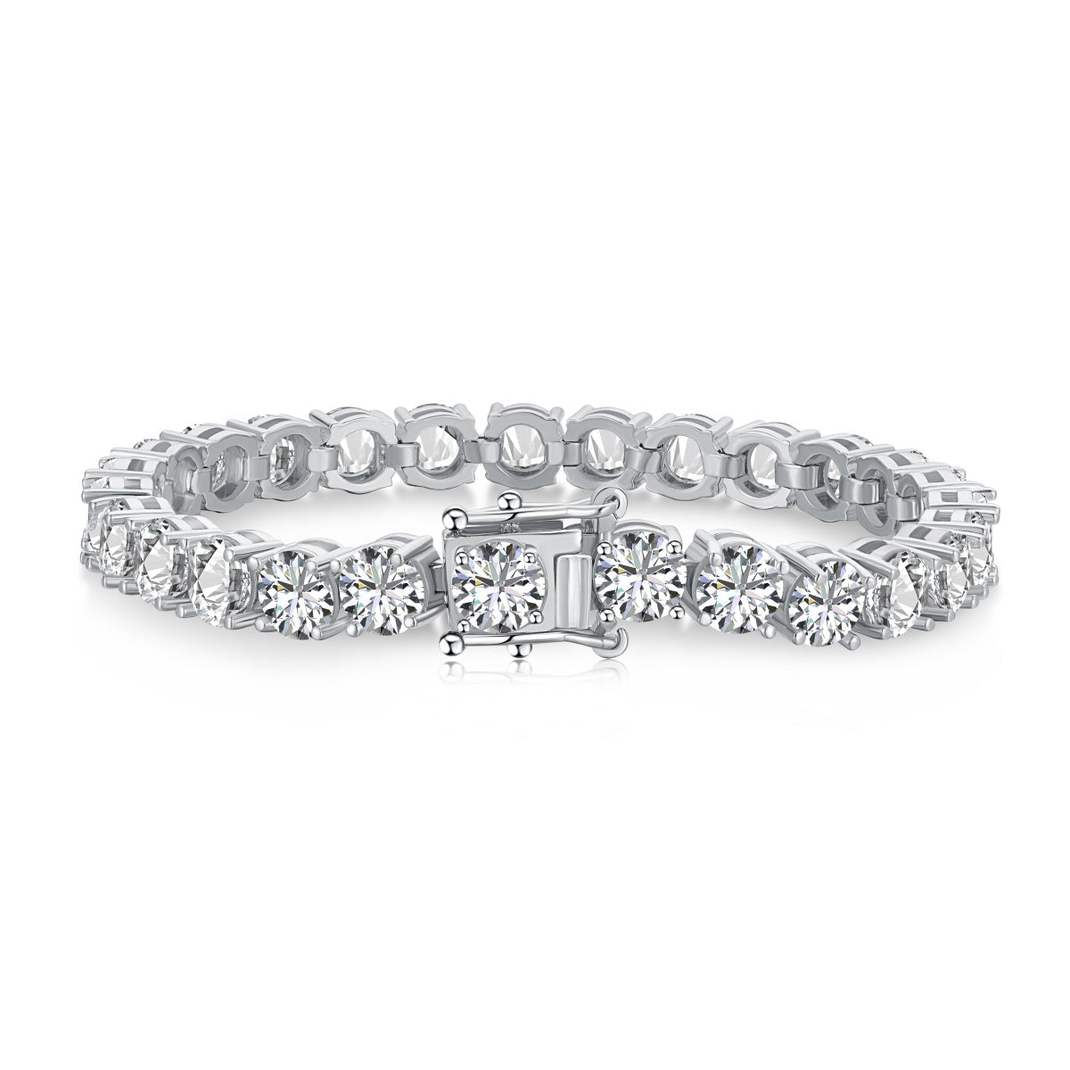 [AuraEcho]0.75 Carat Dazzling Round Cut Wedding Bracelet