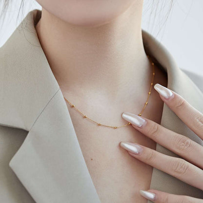 [AuraEcho]Small Bead Clavicle Chain Simple Necklace