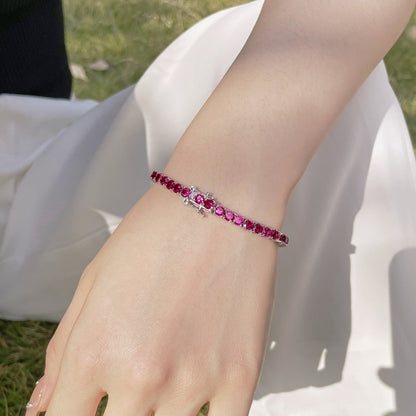 [AuraEcho]Radiant Colorful Round Cut Party Bracelet