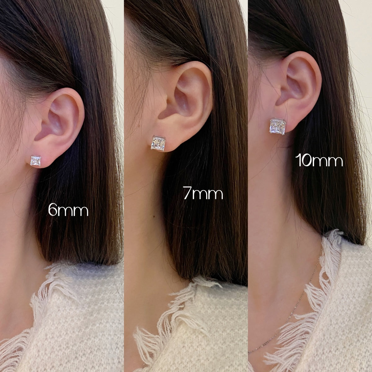 [AuraEcho]Delicate Square Shape Earrings