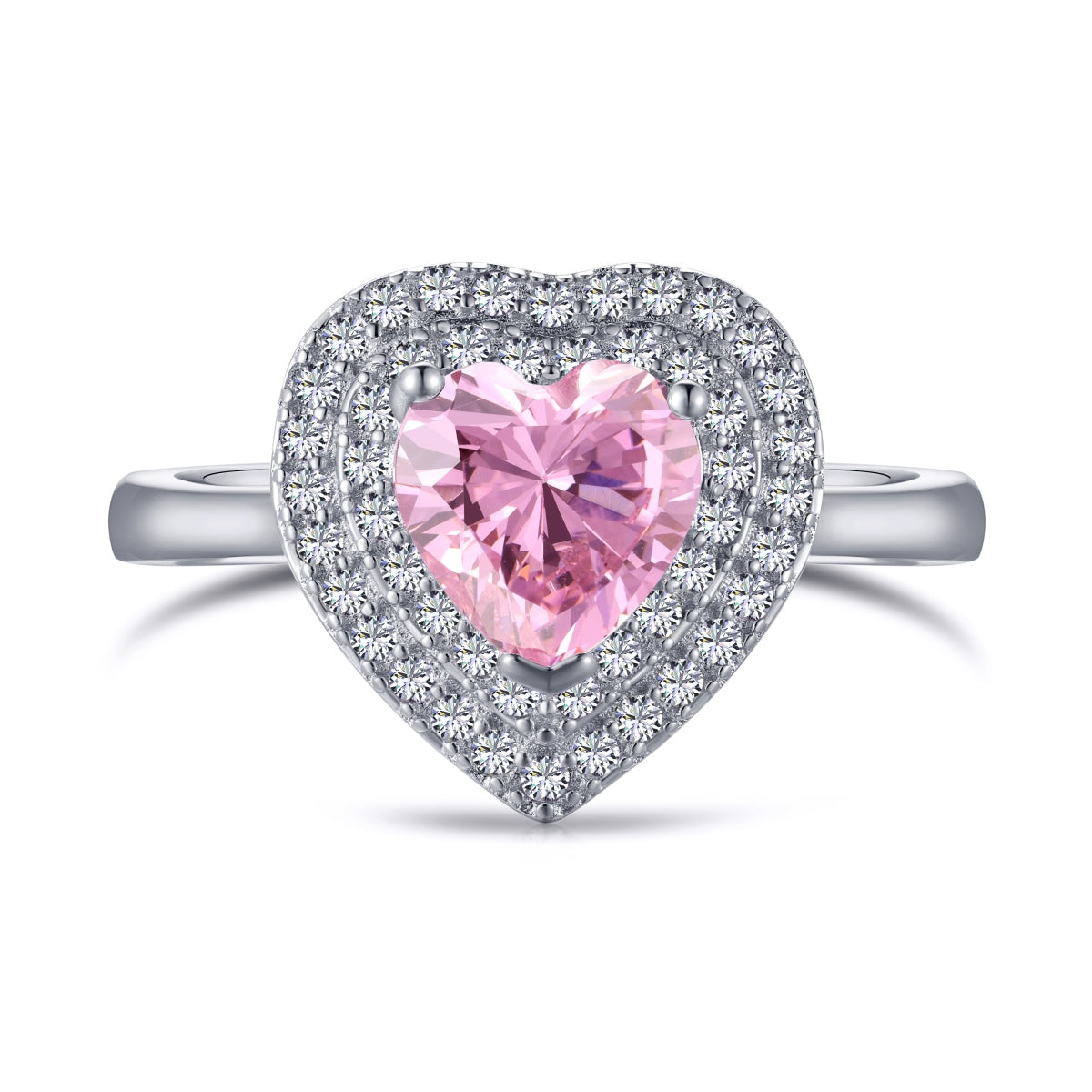 [AuraEcho]Delicate Ebullient Heart Shape Wedding Ring