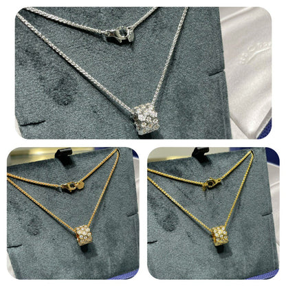 [AuraEcho]BEE LOVE DIAMOND PAVED 3 ROW NECKLACE