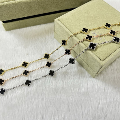 [AuraEcho]CLOVER 6 MOTIF  ONYXS BRACELET