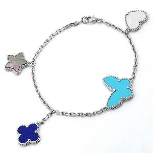 [AuraEcho]LUCKY SPRING SILVER BRACELET 4 MOTIF