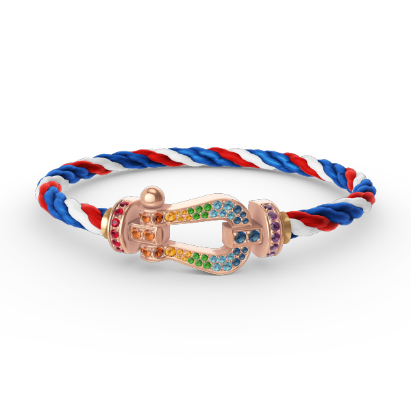 [AuraEcho]FORCE LARGE HORSESHOE  COLORED DIAMOND BRACELET ROSE GOLD